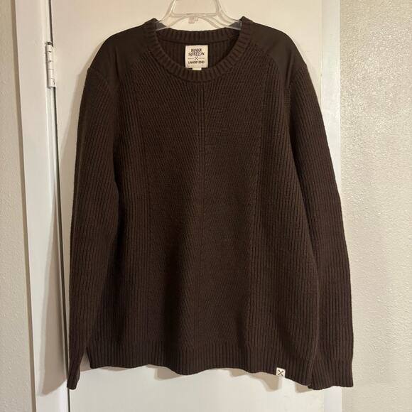 Lands' End Chocolate Crewneck Sweater - Picture 1 of 6